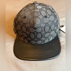COACH Signature Jacquard Flat Brim Cap